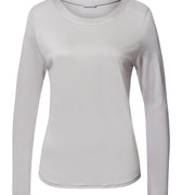 Grand Central Silk Trim Relaxed Top | Silver Vapor 77381-2652